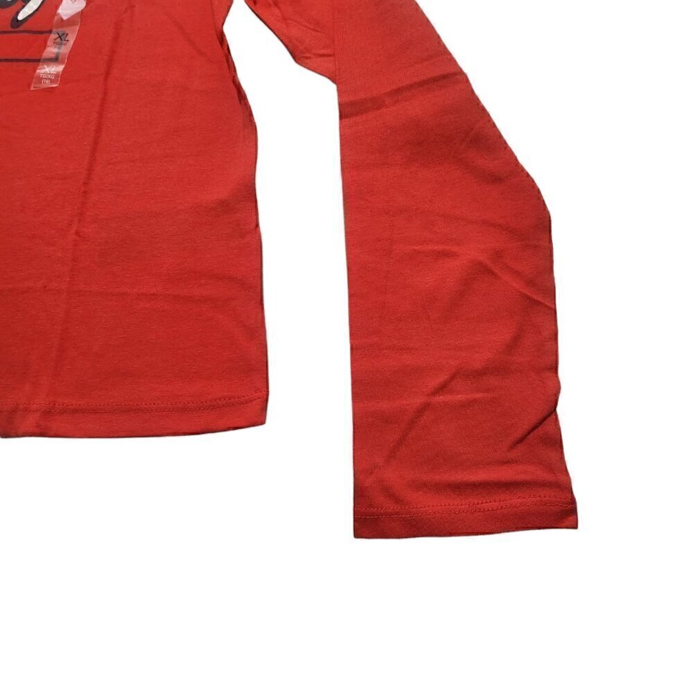 Tommy Hilfiger Girls Long Sleeve Top Shirt Logo Graphic‎ Red Size XL - Picture 7 of 8